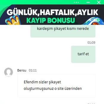 Baywin Şikayetvardaki Şikayetimi Silmeden Kayıp Bonusumu Vermiyor