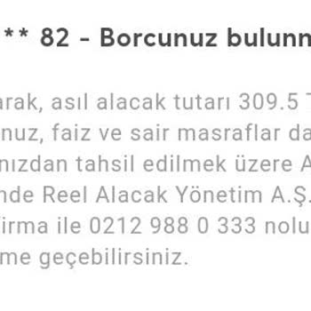 2.000 TL Nin Altındaki İcra Dostlarının Silinmemesi. Real Alacak A. Ş.