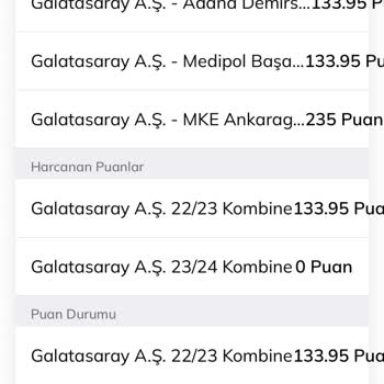 Passo Kombine Devir Puanım