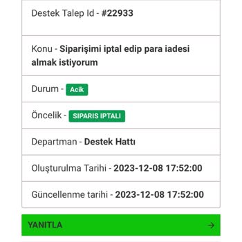 Buharkeyf2.com Siparişimi Kargoya Vermiyor/Para İadesi İstiyorum.