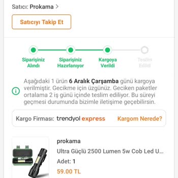 Trendyol Kargom Teslim Edilmedi