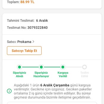 Trendyol Kargom Teslim Edilmedi