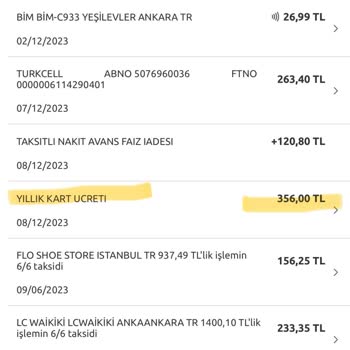 Yapı Kredi Bankası Yıllık Kart Ücreti İadesi
