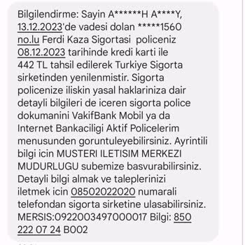 Türkiye Sigorta Bilgim Dışında Sigorta Yapılmış