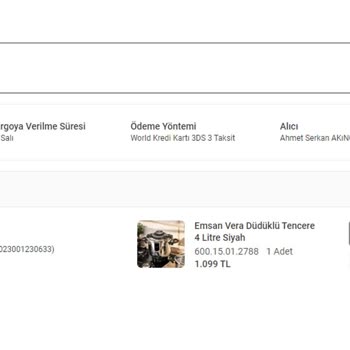 Karaca Züccaciye Web Sitesinden Verdiğim Siparişimi Yollamıyor