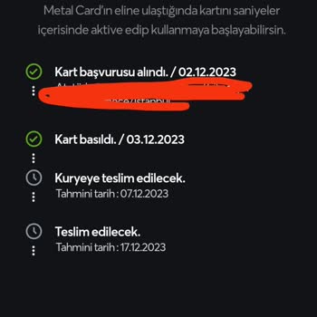 Papara Metal Kart Teslim Süresi