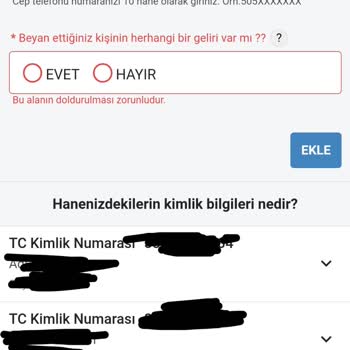 E-Devlet (Turkiye.gov.tr) Doğalgaz Yardımı Hatası