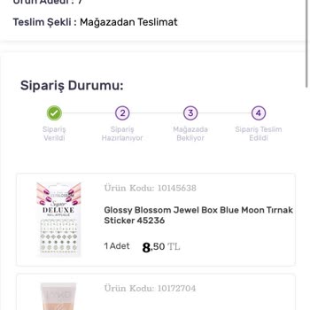 Gratis Sipariş Statüsünün Değişmemesi