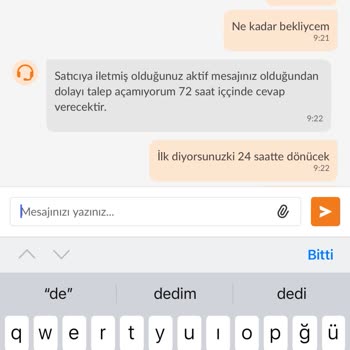 Trendyol Canlı Desteğin Hiçbir Şekilde Yardımcı Olmaması