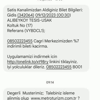 Metro Turizm Eşyalarımın İçinde Bulunduğu Çantamın Kaybolması