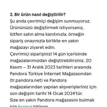 Pandora Mücevher Pandora Değişim Problemi