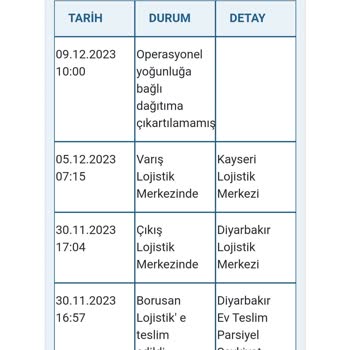 Borusan Lojistik Kargo Firması Pişmanlık
