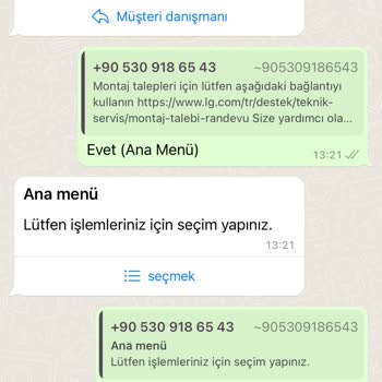LG KURULUM-MONTAJ Randevuya Kimse Gelmedi, Dönüş De Alamadım.