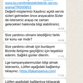 LG KURULUM-MONTAJ Randevuya Kimse Gelmedi, Dönüş De Alamadım.