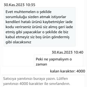 Amazon Alışveriş Sonrası Para İadesi Yapılmadı