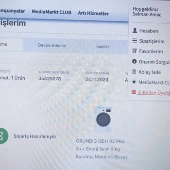 Media Markt Kargoya Verilmeyen Sipariş