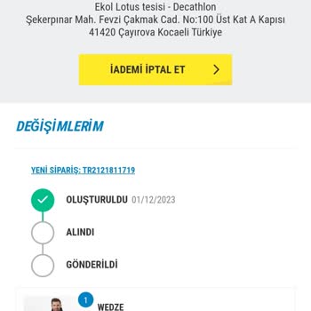 Decathlon İademi Yaptım Fakat Değişim Olacak Ürün 5 Gündür Kargolanmamış