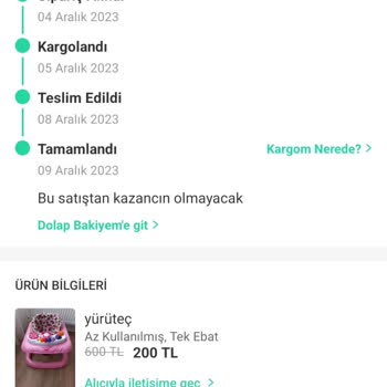 Dolap Uygulamasının Kargo Ücretlendirmesi