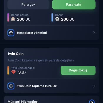 1win Hesaptan Para Çekemiyoruz