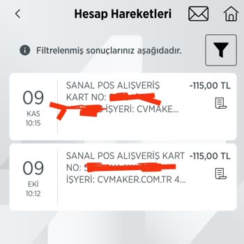Cvmarker.com İzinsiz Üye Ücreti Kesintisi