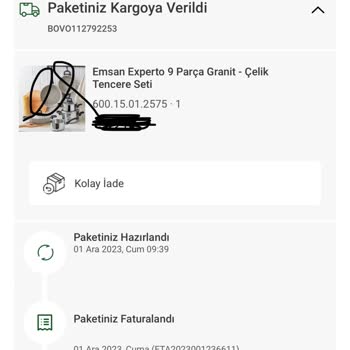 BOVO Karaca Kargomu Kaybetti