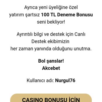 Akcebet Sitesi Bonus Var Vermiyor