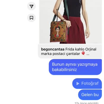 begoncantaa (Instagram) İstemediğim Ürün Yollanması Asıl Sipariş Gönderilmemesi