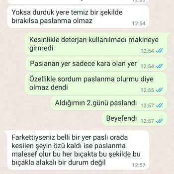Yenişehirli Öz Bileyici (Bursa) Paslanmaz Bıçak Diye Aldım Paslandı