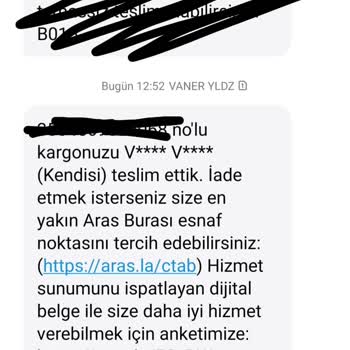 Aras Kargo Ortada Kargo Yok!