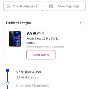 Pazarama Xiaomi Telefon Siparişimde Yaşanan Gecikme