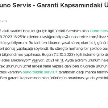 Ouno Service Ouno Mi Band 6 İncelemesi Sonrası Çözüm Bulunamaması!