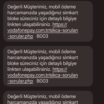 Vodafone Pay Mobil Ödeme Hatası