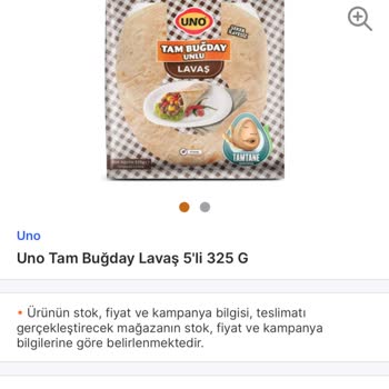 UNO Tam Buğday Lavaş