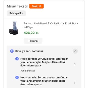 Hepsiburada'dan Bot Sipariş Ettim Ürünü Kargoya Vermiyorlar.