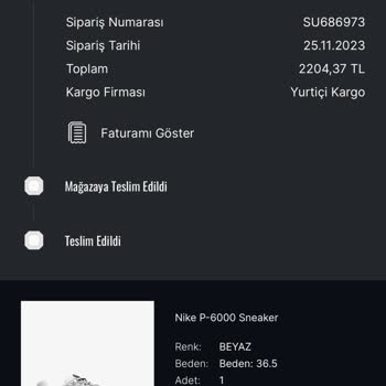 Sneaks Up Siparişim Hazırlandı Olarak Kaldı