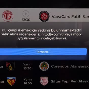 Tod TV Super Lig Paketini Android TV De İzleyemiyorum