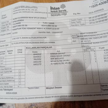 İhlas Pazarlama Ve Teknik Servis Sorunu