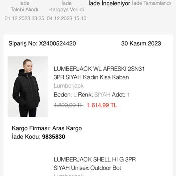 Lumberjack Ücret İadesi Gecikmesi