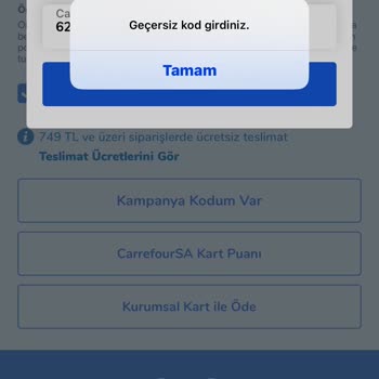 Carrefour SA Kampanya Kodu Aldatmacası
