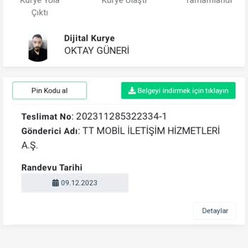 Dijital Kurye Pişmanlıktır. Böyle Bir Sistem Yok