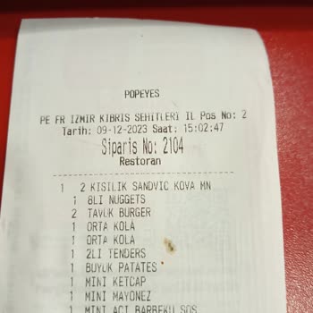 Popeyes De Sadece Buz Olan Kola