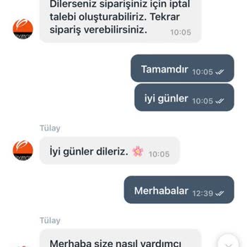 Gürgençler Sipariş Edilen Ürünün İptal Edilememesi