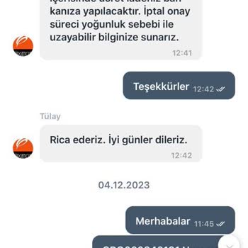 Gürgençler Sipariş Edilen Ürünün İptal Edilememesi