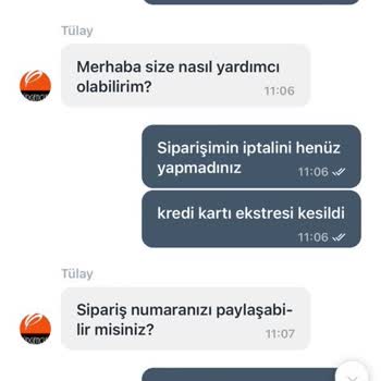 Gürgençler Sipariş Edilen Ürünün İptal Edilememesi