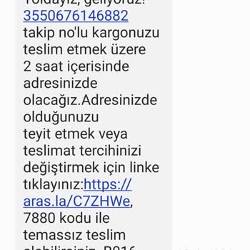 Aras Kargo Ürünüm Teslim Edilmiyor!