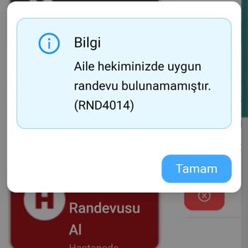 Enabız Aile Hekimi Randevu Alamama Sorunu