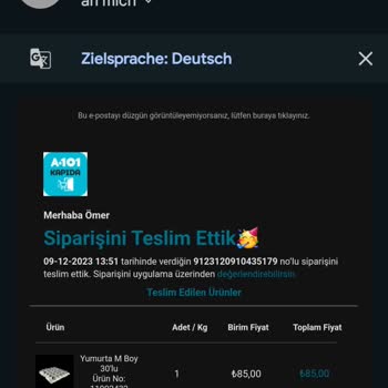 A101Kapıda Siparişim İçin Yalan Söylemeleri