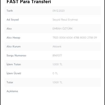 Akbank 1.000 Tl Param Siteye Düşmedi
