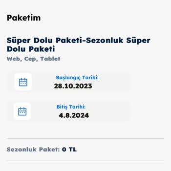 TOD Tv Sezonluk Paket Satın Aldım Yetkisiz İçerik Diye Hata Veriyor