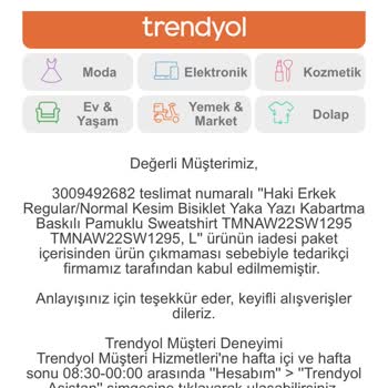 Trendyol Express Paramı İade Etmediler Ürünüm Kayıp